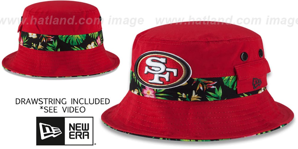 San Francisco 49ers BLOOM SUB-BANDED Red Bucket Hat
