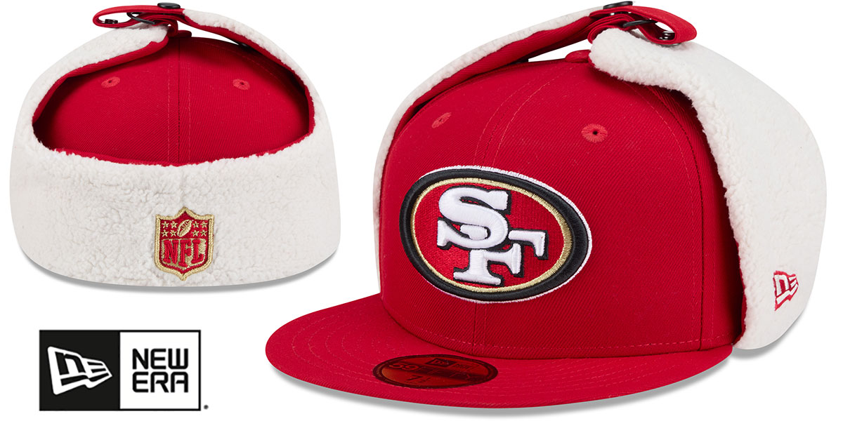 ニューエラ red 赤ドン キャップ 59FIFTY NFL サンフランシスコ San Francisco 49ers CLASSIC DOGEAR Red Fitted Hat by New Era