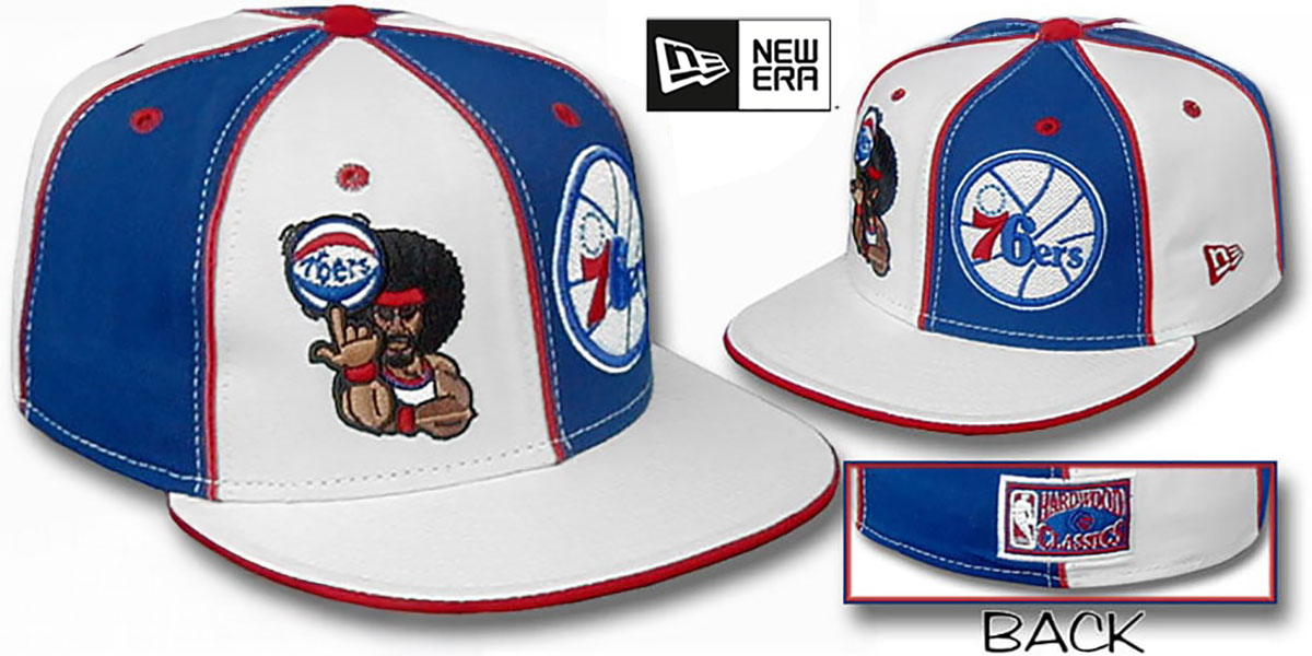 Philadelphia 76ers RETROMAN DOUBLE WHAMMY White-Royal Fitted Hat