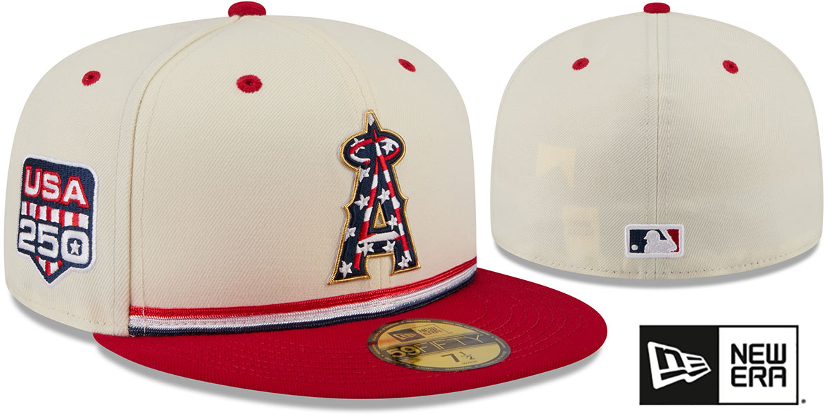 Los Angeles Angels 2026 JULY 4TH STARS N STRIPES Fitted Hat