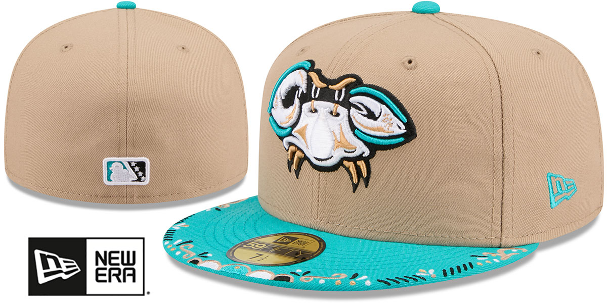 Chesapeake Baysox 2026 COPA DE LA DIVERSION Tan-Teal Fitted Hat
