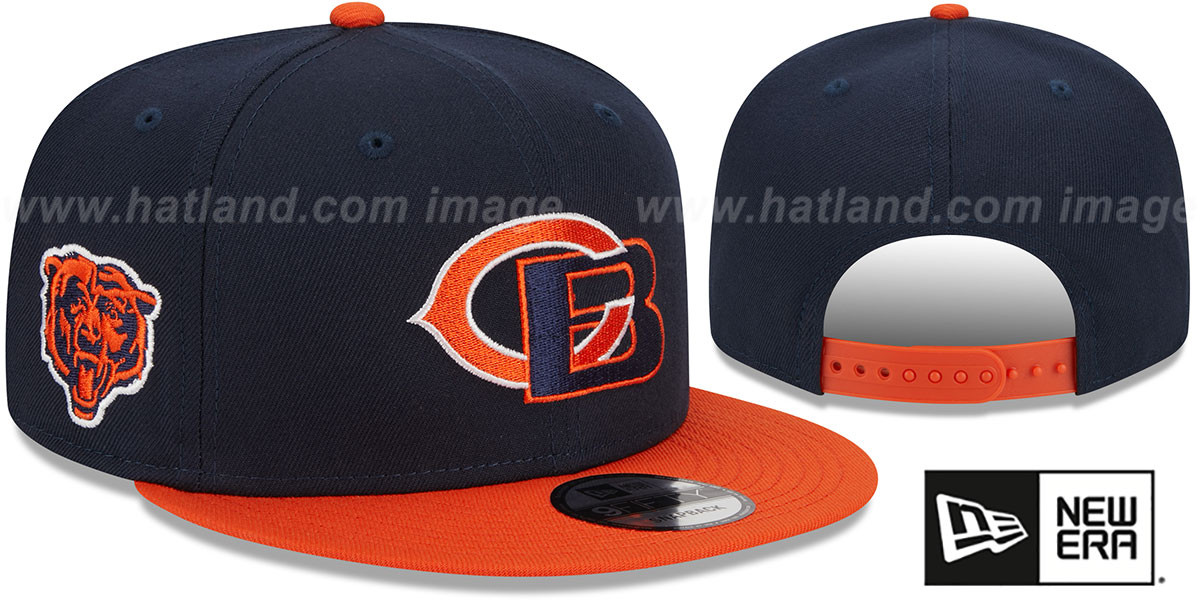 New Era Navy and Orange Chicago Bears Crystal-Embellished 9FORTY Cap Chicago Bears Hat With Rhinestone - Etsy main image 2