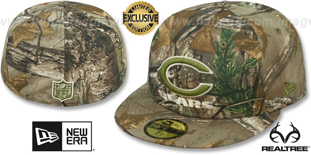 Chicago Bears NFL TEAM-BASIC Realtree Camo Fitted Hat