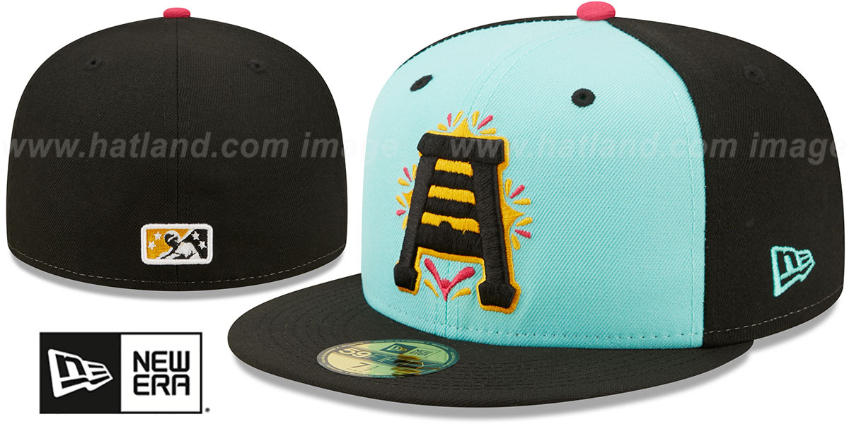 Salt Lake Bees COPA Mint-Black Fitted Hat by New Era