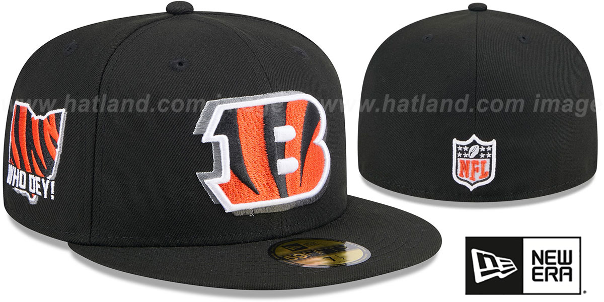 Cincinnati Bengals 2024 NFL DRAFT Black Fitted Hat Cincinnati Bengals 2024 NFL DRAFT Black Fitted Hat