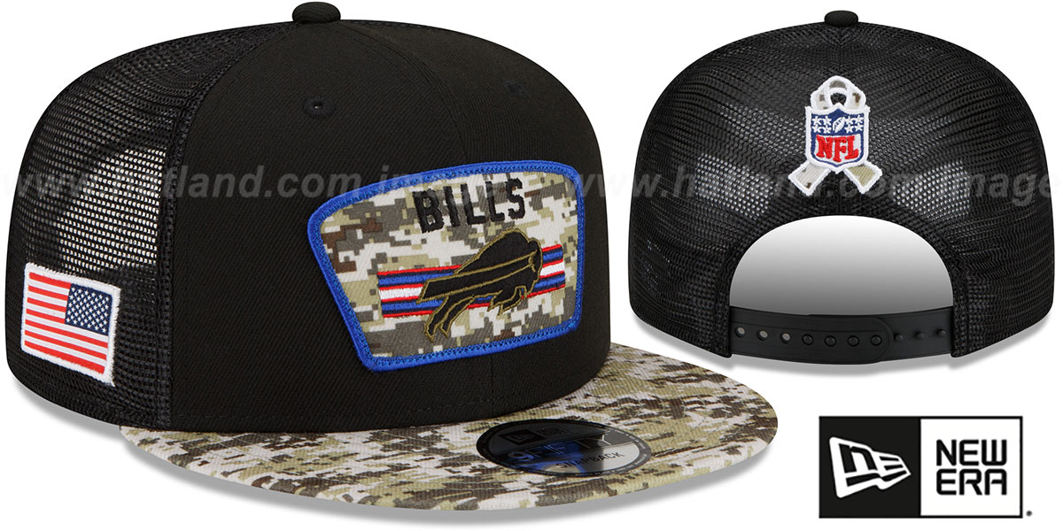 Buffalo Bills 2021 SALUTE-TO-SERVICE SNAPBACK Black-Desert Hat