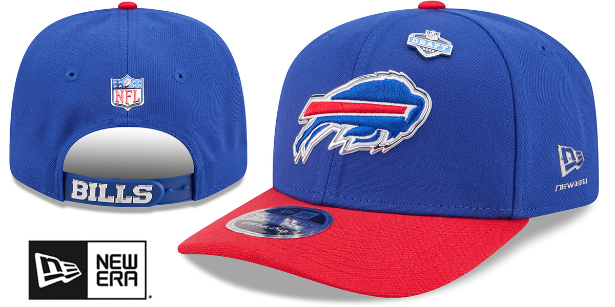 Buffalo Bills 2026 PRECURVED NFL DRAFT STRETCH-SNAP Royal-Red Hat