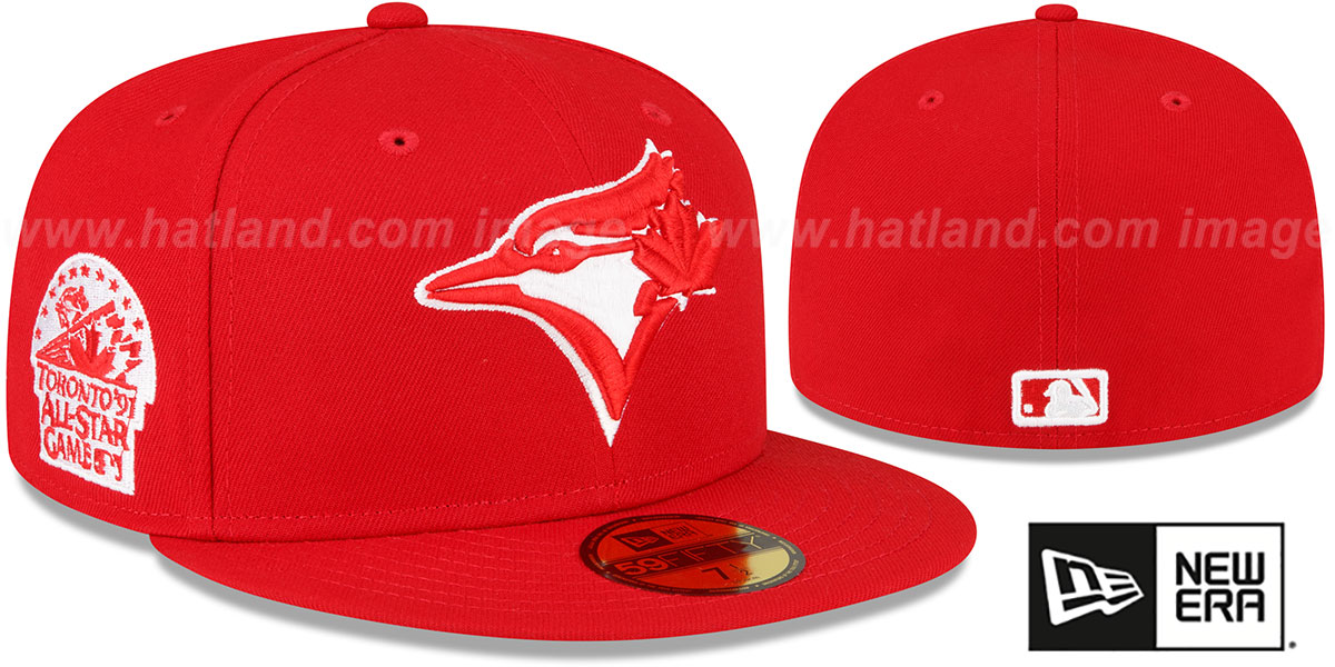 Toronto Blue Jays 1991 ASG SIDE-PATCH UP Red-White Fitted Hat