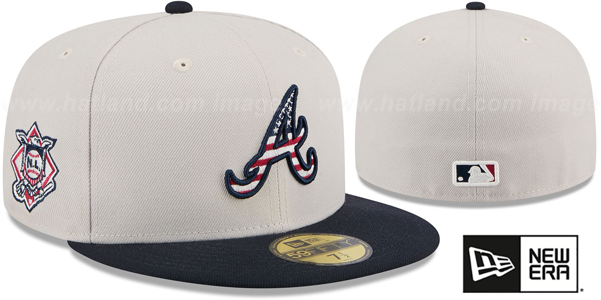 Atlanta Braves 2024 JULY 4TH STARS N STRIPES Fitted Hat Atlanta Braves 2024 JULY 4TH STARS N STRIPES Fitted Hat