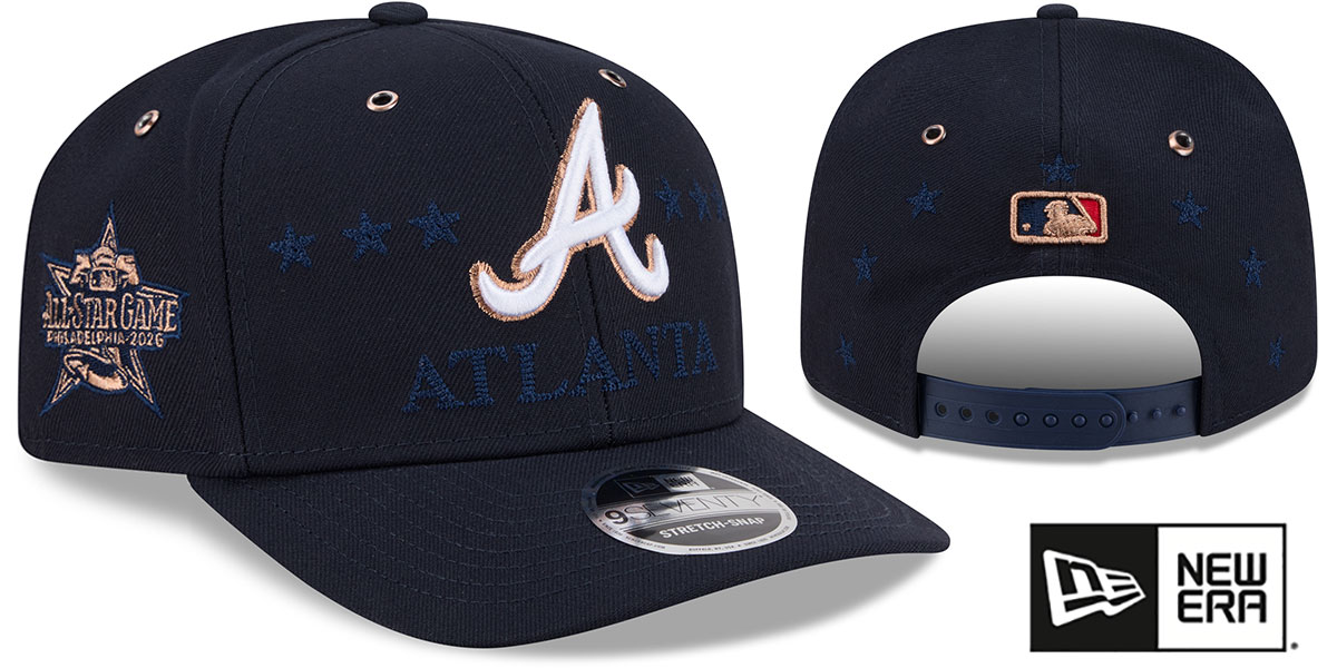 Atlanta Braves 2026 MLB ALL-STAR GAME STRETCH SNAP Navy Hat