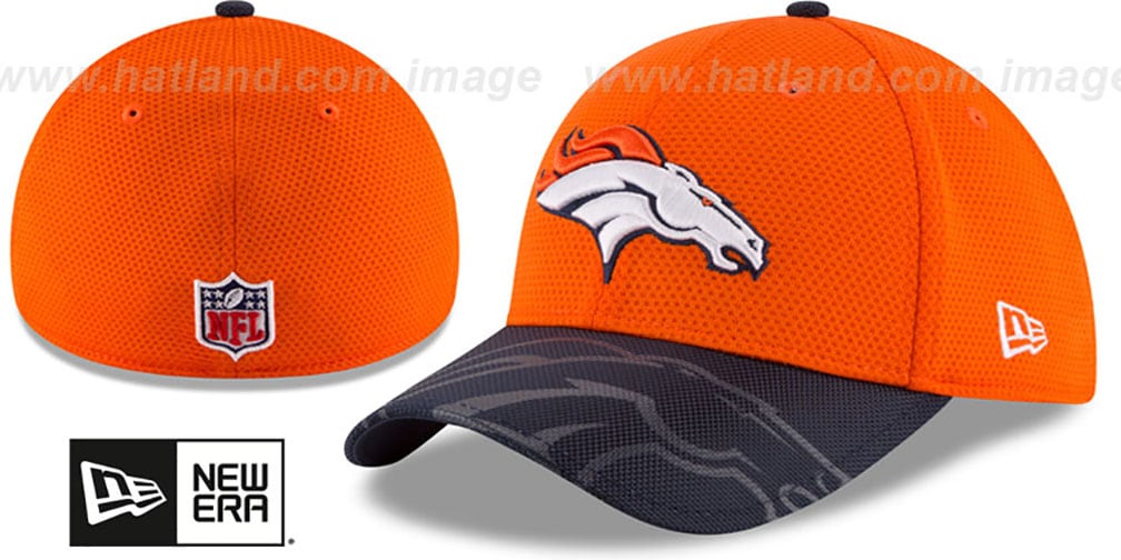 Denver Broncos STADIUM TRAINING FLEX Orange-Navy Hat