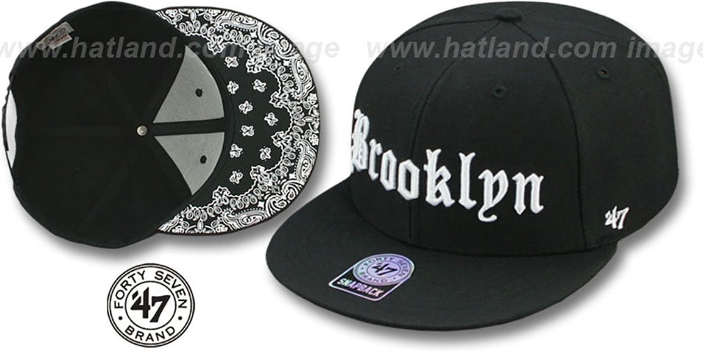 Brooklyn GOTHIC PAISLEY SNAPBACK Adjustable Hat by Twins 47 Brand