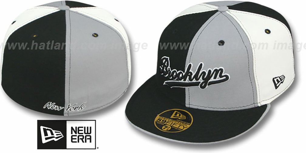 Brooklyn PINWHEEL-CITY Black-Grey-White Fitted Hat