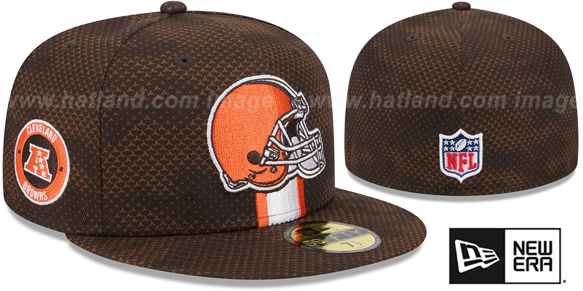 Cleveland Browns 2024 NFL SIDELINE Brown Fitted Hat