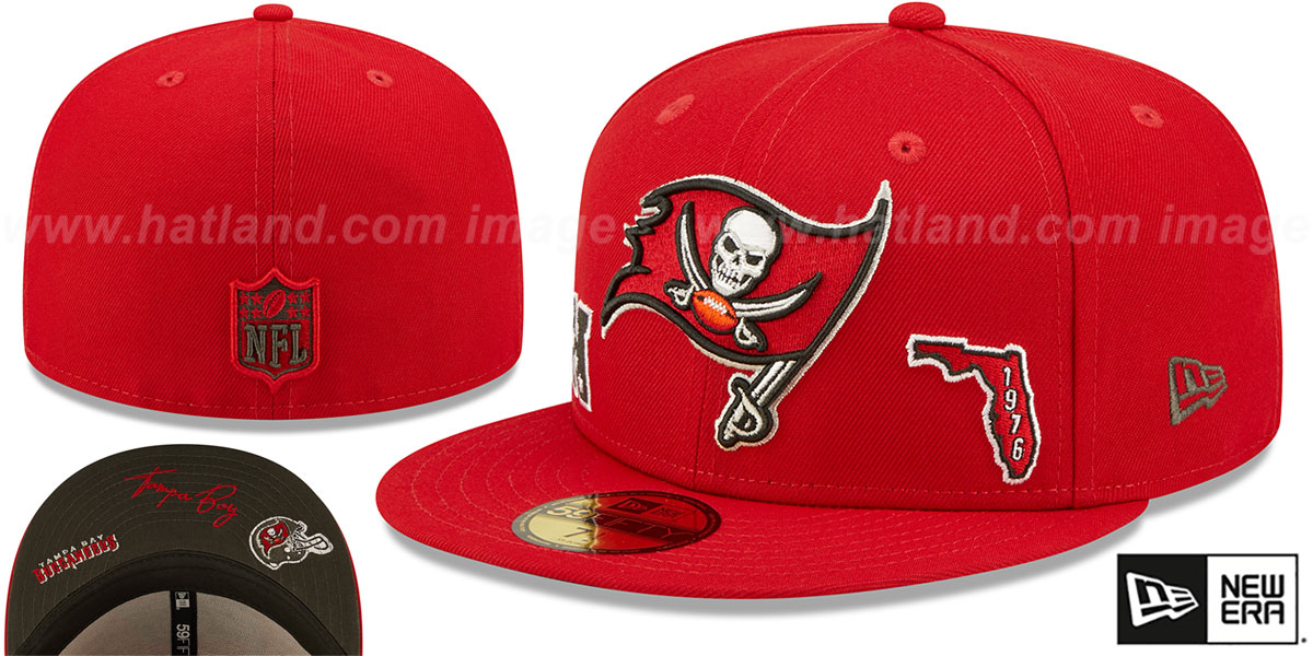 Tampa Bay Buccaneers TRIPLE THREAT IDENTITY Red Fitted Hat
