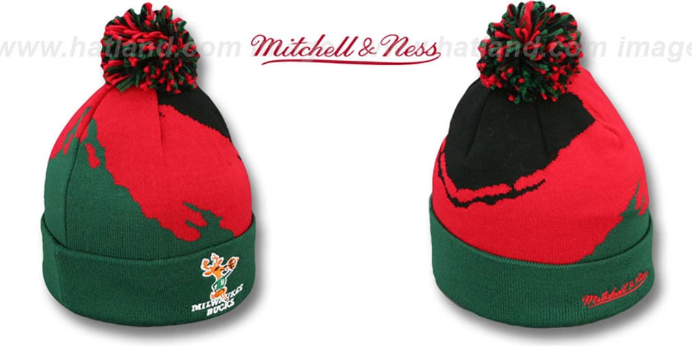 Milwaukee Bucks PAINTBRUSH BEANIE by Mitchell and Ness