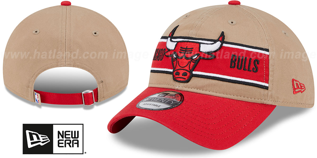 Chicago Bulls 2024 NBA DRAFT STRAPBACK Camel-Red Hat