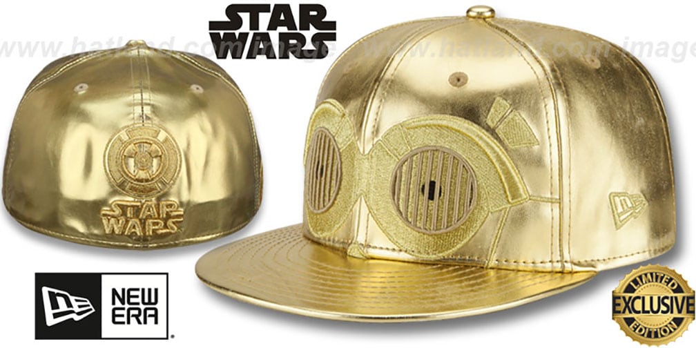 Star Wars C3PO CHARACTER FACE Fitted Hat by New Era