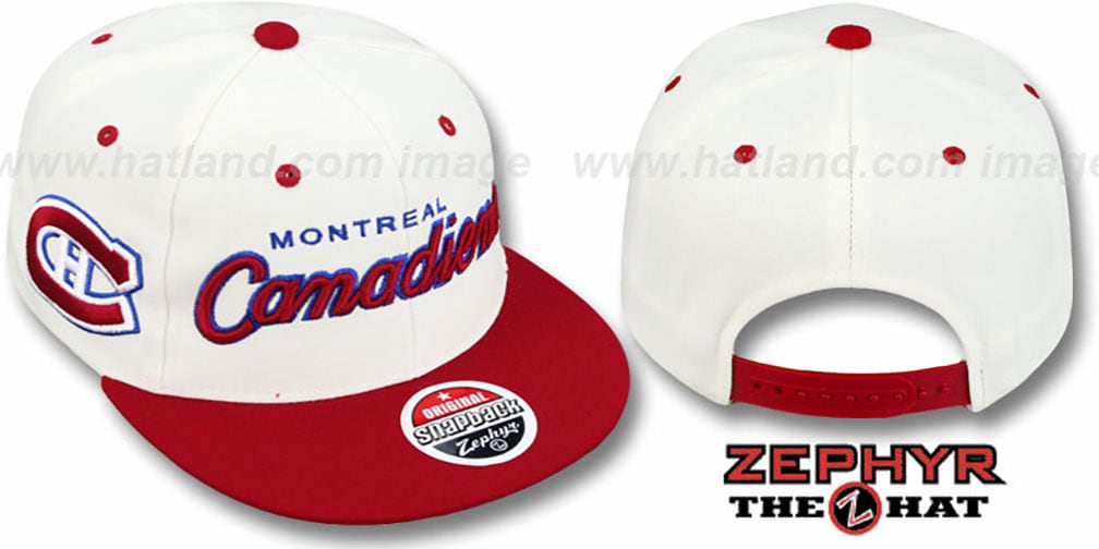 Montreal Canadiens 2T HEADLINER SNAPBACK White-Red Hat by Zephyr