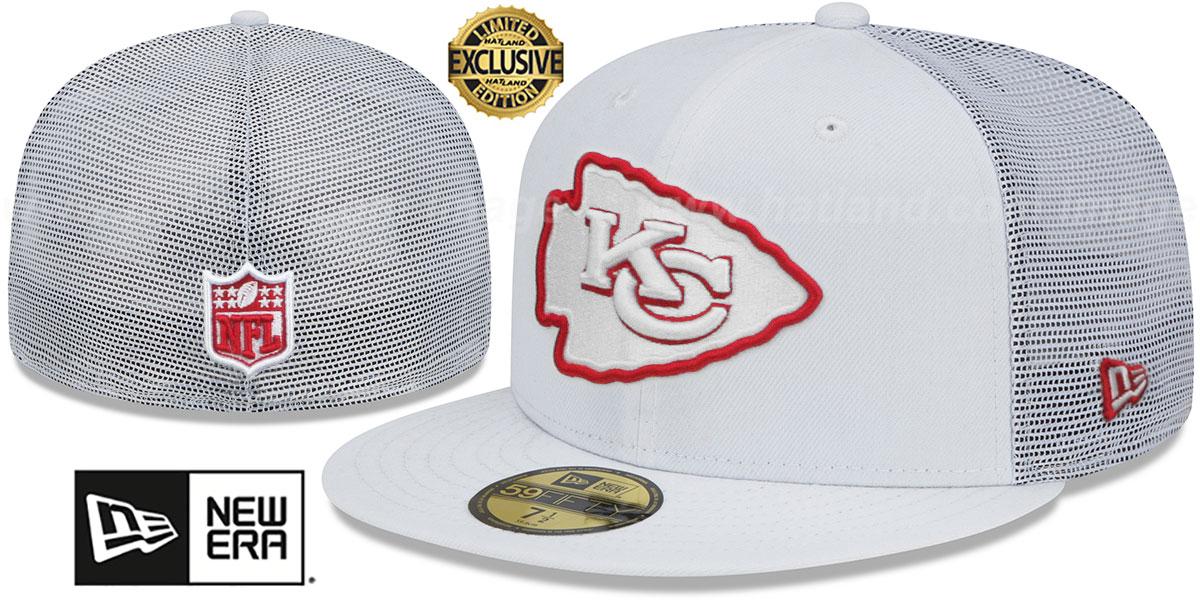 Kansas City chiefs white fedora Bling Crystal Kansas City Chiefs KC Adjustable White Hat  main image 2