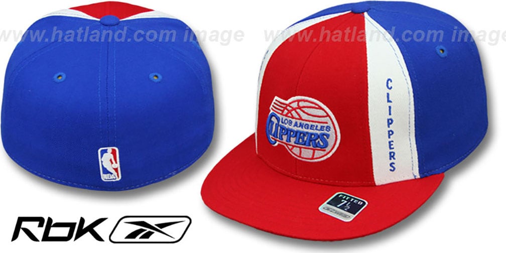 Los Angeles Clippers AJD THROWBACK PINWHEEL Red-Royal Fitted Hat
