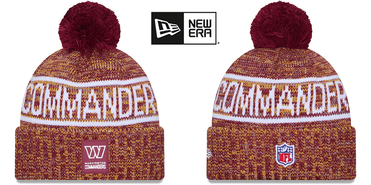 Washington Commanders 2025 NFL SIDELINE Knit Beanie Hat display picture 3