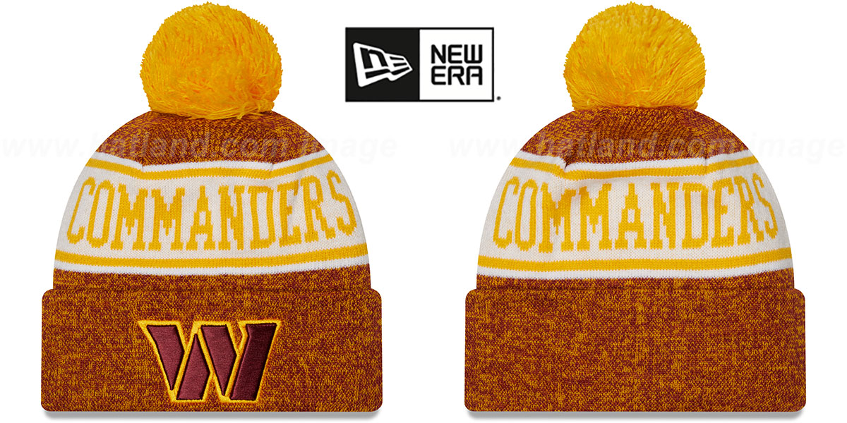 Washington Commanders White Beanie design‎ with logo, stars & rhinestones Washington Commanders 2025 SALUTE-TO-SERVICE Olive Knit  main image 3