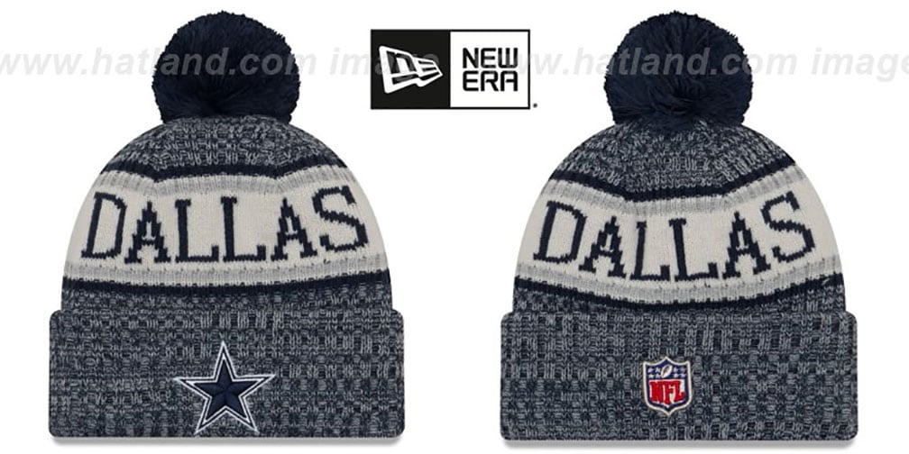 Dallas Cowboys 2018 STADIUM BEANIE Navy Knit Hat by New Era