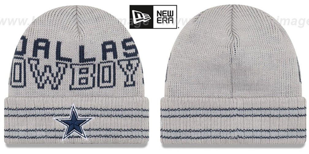 Dallas Cowboys CRISP-N-COZY Grey Knit Beanie Hat by New Era