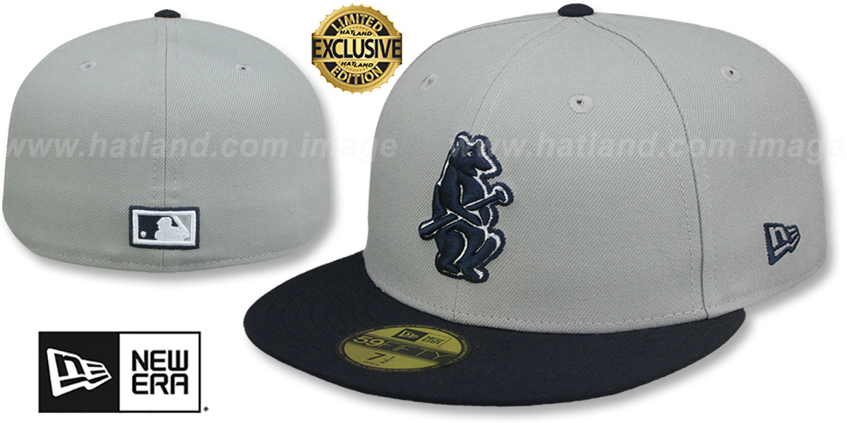 Chicago Cubs COOPERPACK Grey-Navy Fitted Hat by New Era