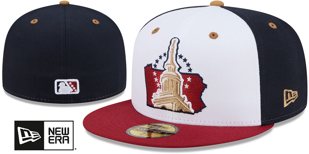 L'eprica / Dawn of a New Era 特典付き Altoona Curve 2026 THEME NIGHT White-Navy-Burgundy Fitted Hat