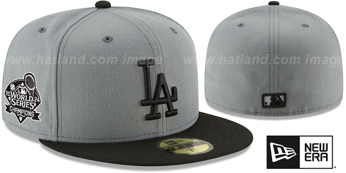 Los Angeles Dodgers 2024 WORLD SERIES CHAMPIONS Grey-Black Fitted