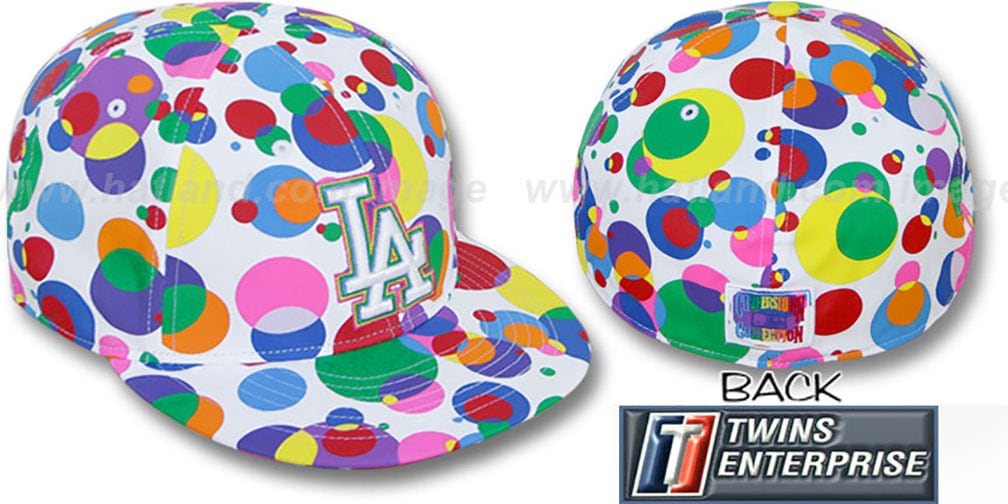 Los Angeles Dodgers GUMBALL White-Multi Fitted Hat by Twins