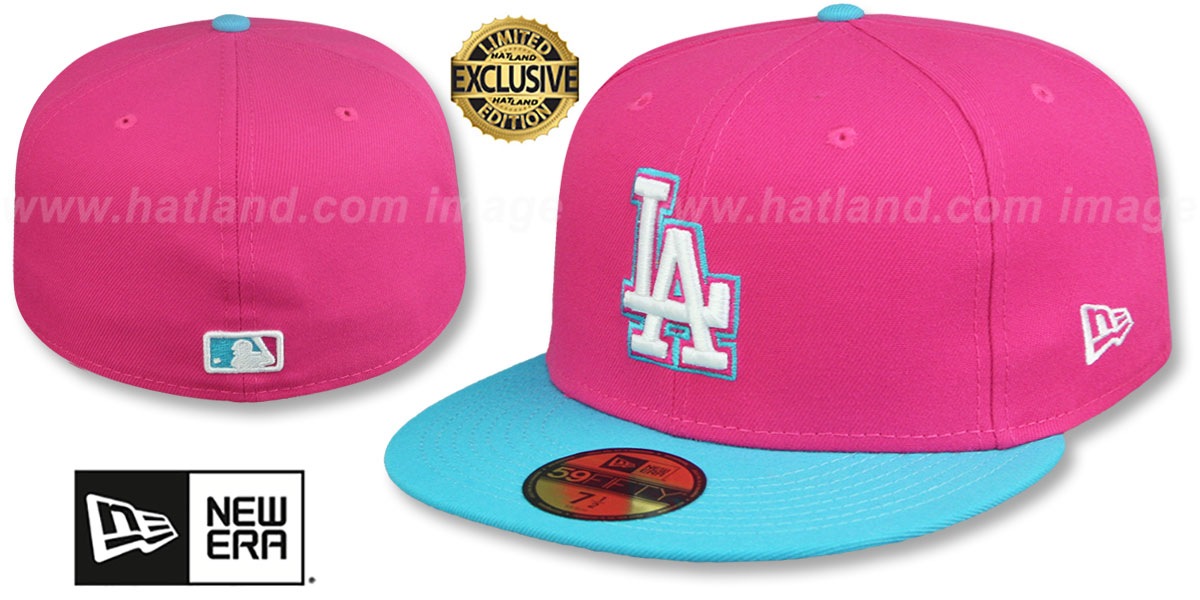 Los Angeles Dodgers MIAMI VICE Beetroot-Blue Fitted Hat