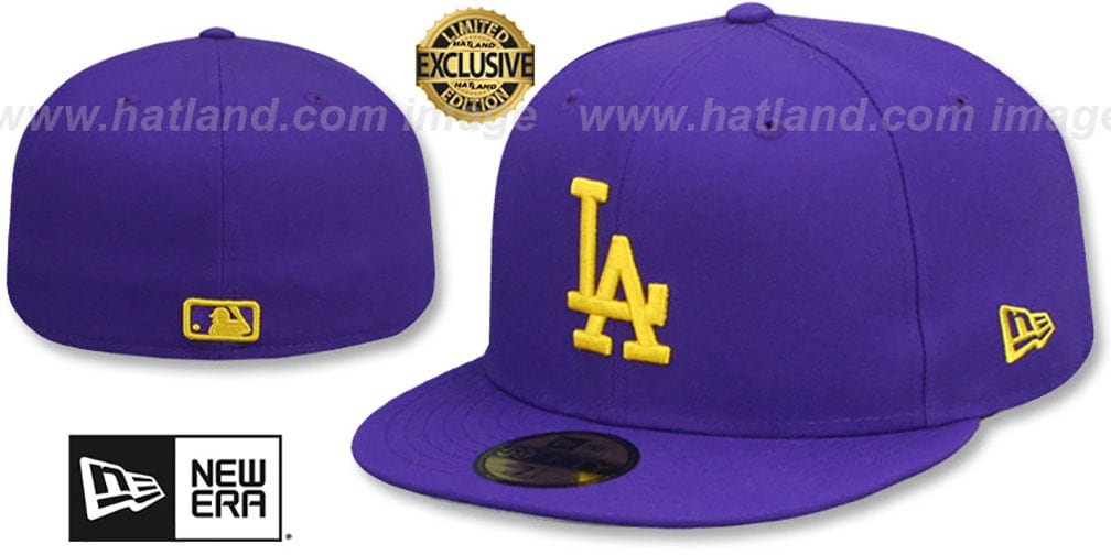 Los Angeles Dodgers OPPOSITE-TEAM Purple Fitted Hat display picture 1