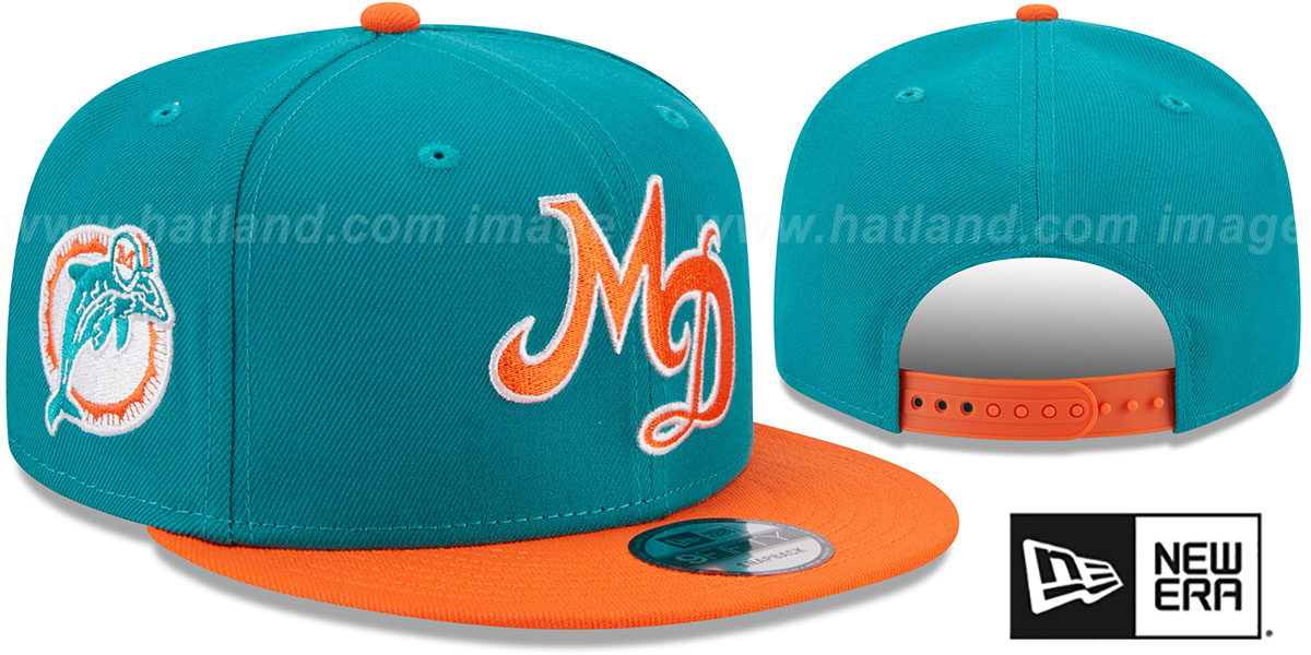 Miami Dolphins NFL LIGATURE SNAPBACK Aqua-Orange Hat