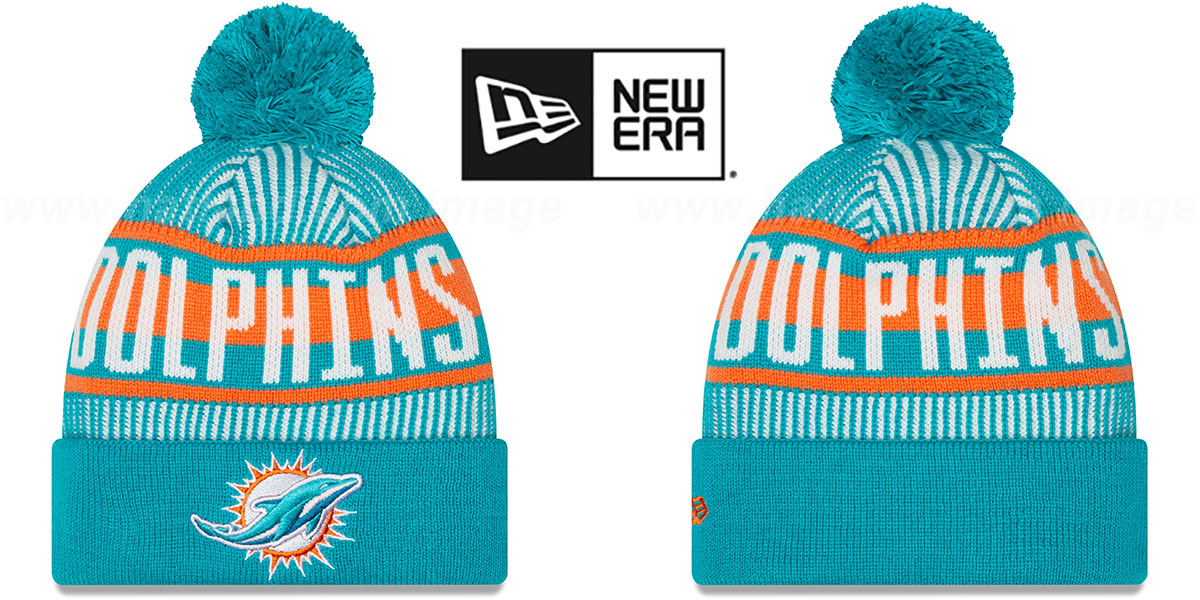Throwback Miami Dolphins New Era knit pom hat beanie NEW RARE NFL Authentic $_57.JPG?set_id=8800005007 main image 3