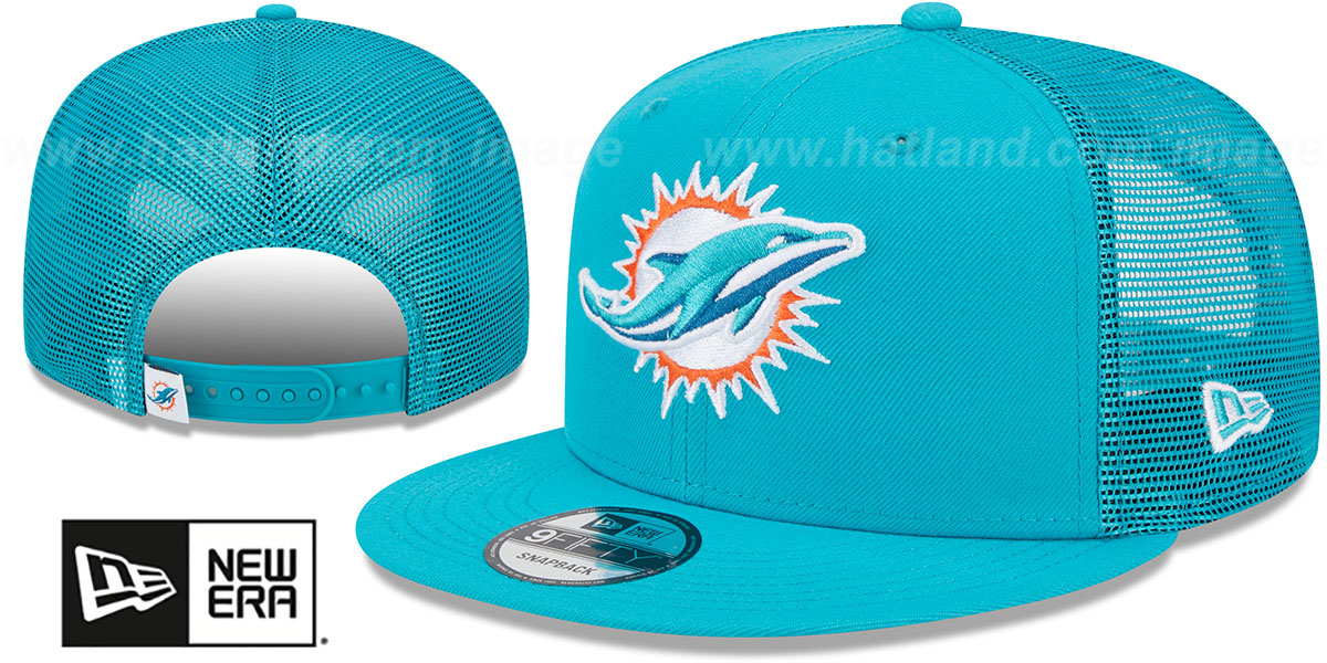 Miami Dolphins TEAM-BASIC TRUCKER SNAPBACK Aqua Hat