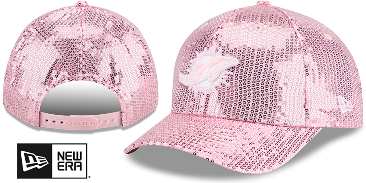Miami Dolphins WOMENS SEQUINS SNAPBACK Pink Hat by New Era