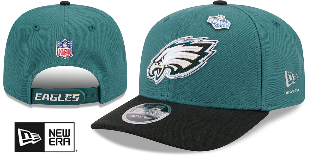Philadelphia Eagles 2026 PRECURVED NFL DRAFT STRETCH-SNAP Green-B