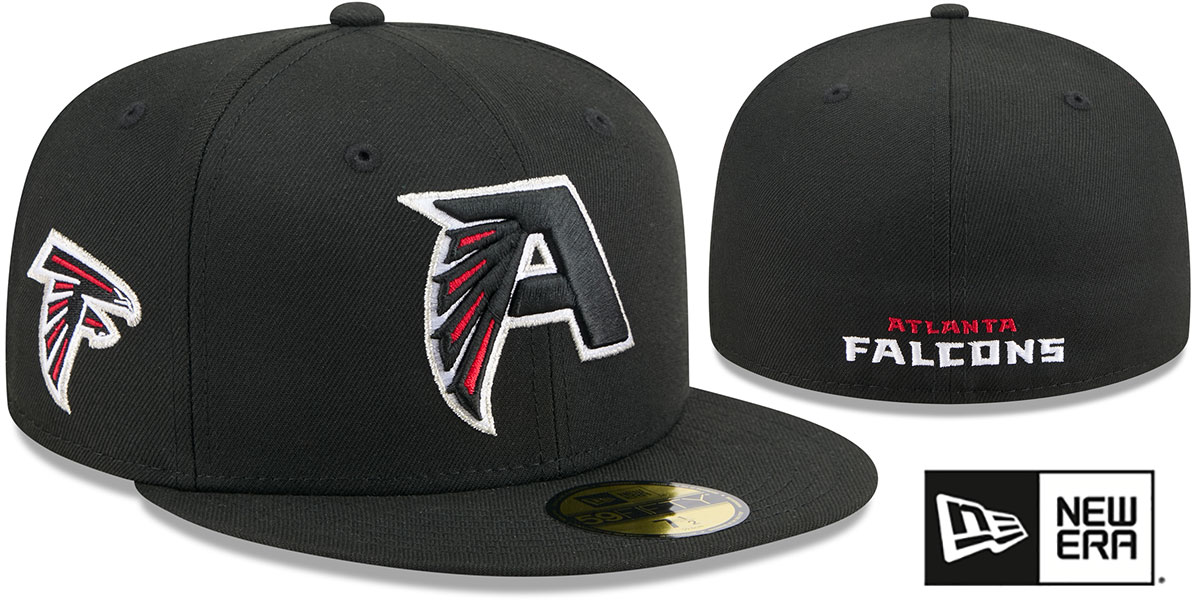 Casquette New Era Atlanta Falcons NFL - Modèle 9Forty The League, Noire, Taille Unique