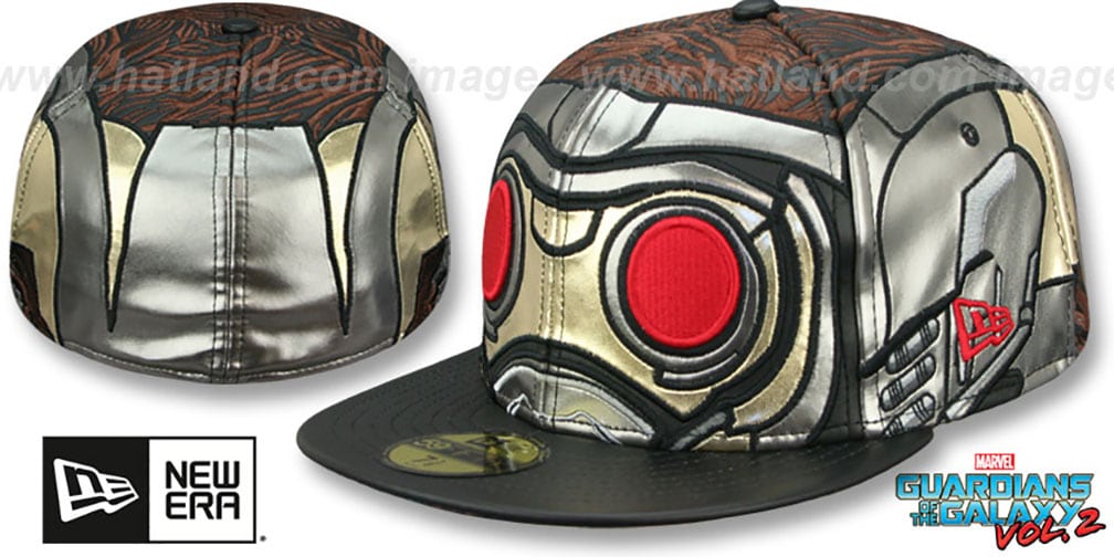 帽子 Marvel GOTG Star Lord 59Fifty 7 5/8 GOTG Star Lord Armor 59Fifty Hat - SuperHeroStuff