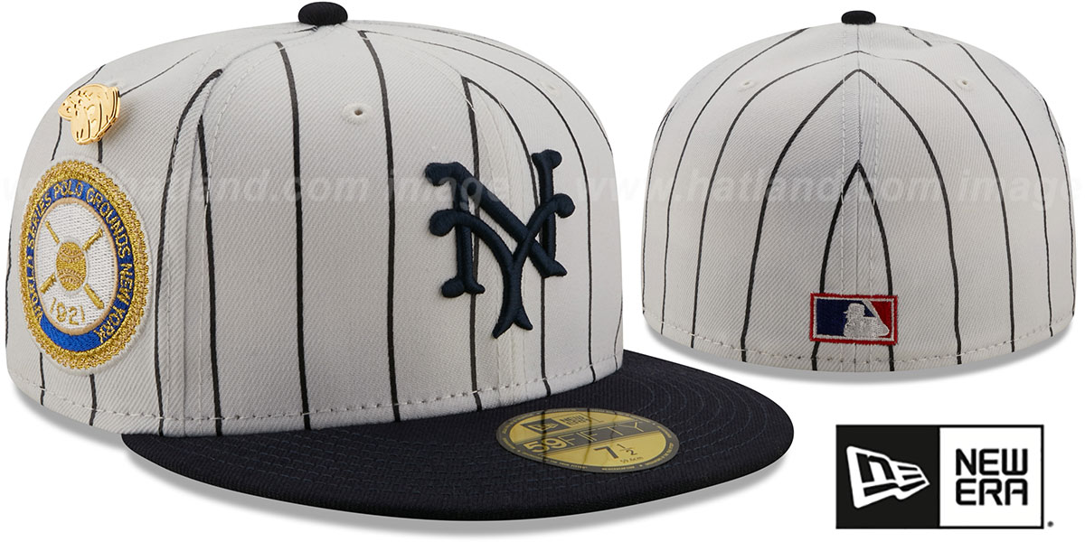 New York Giants 1921 LOGO-HISTORY White-Navy Fitted Hat