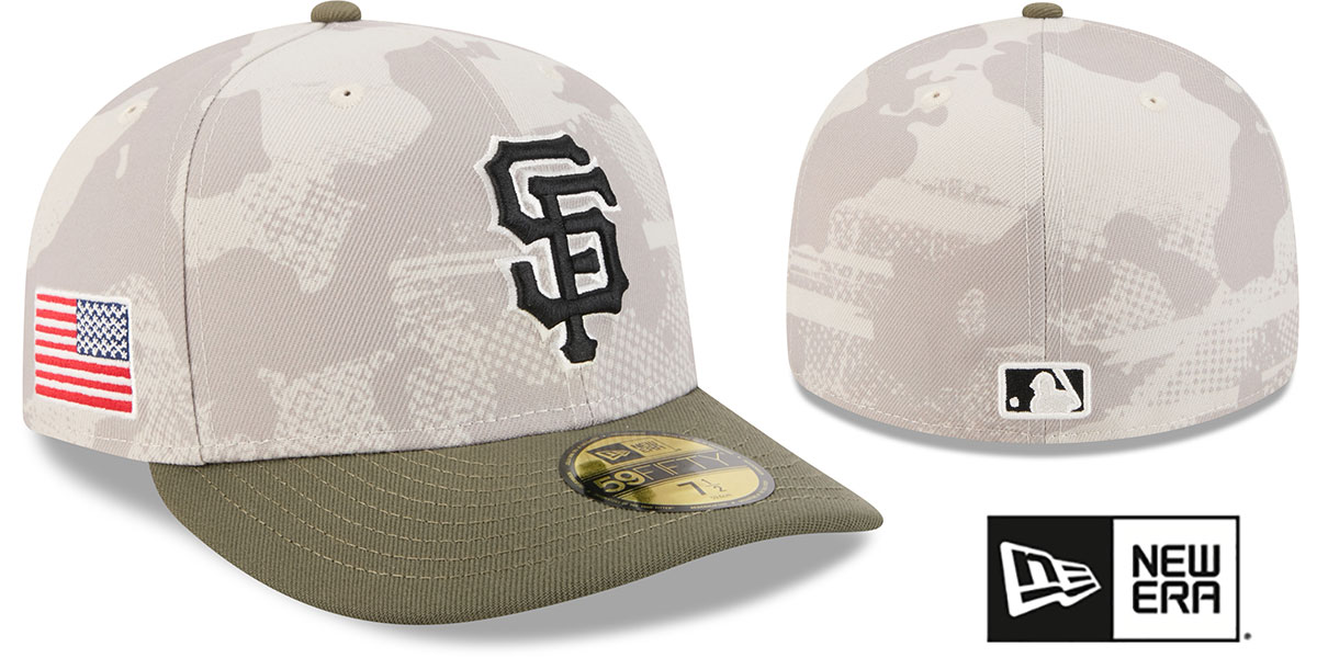 New Era San Francisco Giants 39Thirty Fitted Hat Armed Forces Day Gold Camo M SF Giants 2026 Armed Forces Day Hat main image 4