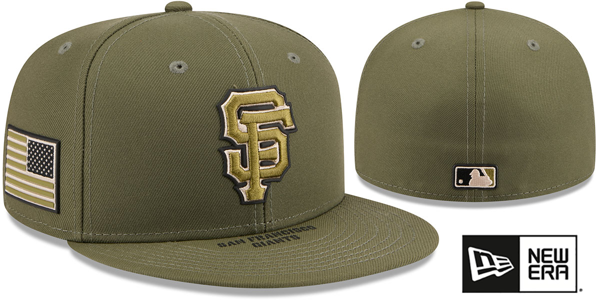 New Era San Francisco Giants 39Thirty Fitted Hat Armed Forces Day Gold Camo M SF Giants 2026 Armed Forces Day Hat main image 2