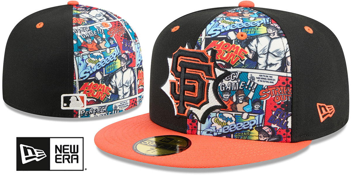 San Francisco Giants DIAMOND HERO Black-Orange Fitted Hat