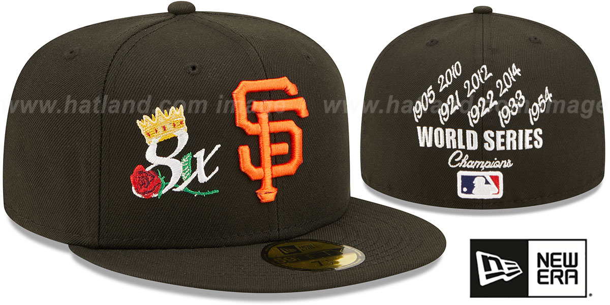 San Francisco Giants CROWN CHAMPS Black Fitted Hat