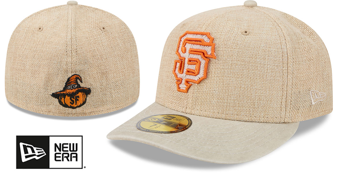 San Francisco Giants PC HALLOWEEN BURLAP Tan Fitted Hat