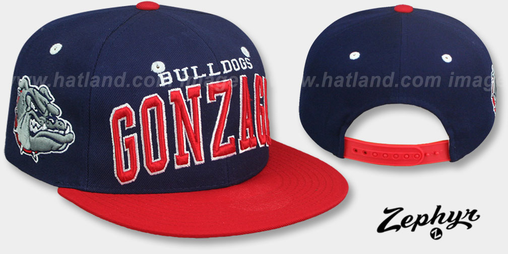 Auburn Gonzaga 2T SUPER-ARCH SNAPBACK Navy-Red Hat by Zephyr