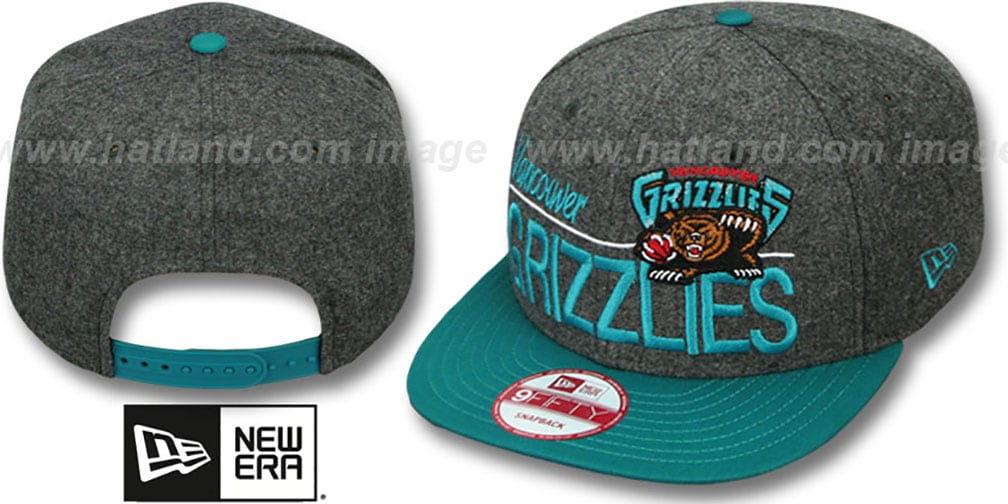 Vancouver Grizzlies FLANNEL SNAPBACK Grey-Teal Hat